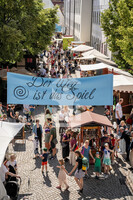 Blick auf den historischen Markt zum Lindenblütenfest