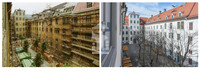 Lindenhof mit Altan Ansicht 1991 und 2024