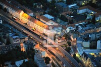 Luftbild der Franckeschen Stiftungen bei Nacht