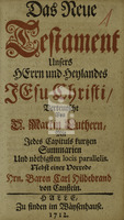 Neues Testament der Canstein Bibelanstalt 1712